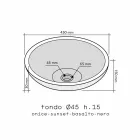 Giava onyx lavabo sobre encimera redondo Viadurini