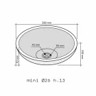 Lavabo sobre encimera redondo en ónix sula Viadurini