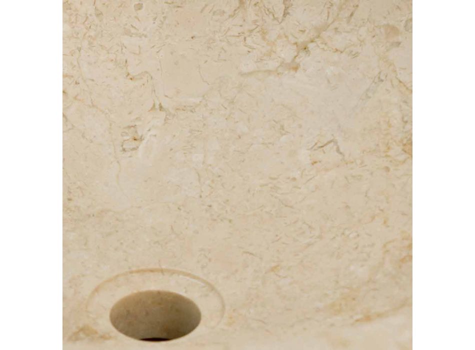 del lavabo redondo en blanco Trabajo de piedra natural Viadurini