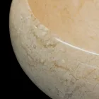 del lavabo redondo en piedra natural blanca Layla Viadurini