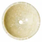 ayuda redonda Lavabo en ónix miel piedra Kilian Viadurini