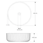 Lavabo sobre encimera redondo en vidrio veneciano plisado Made in Italy - Zircon Viadurini