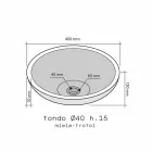 Encimera Apoyo Ronda Miel con el exterior pulido Nusa Viadurini