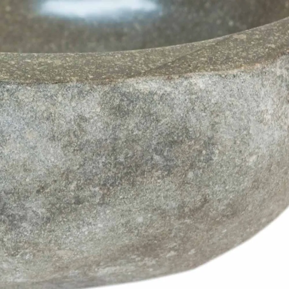 Lavabo Appogio piedra natural Kai pequeña, de una sola pieza Viadurini