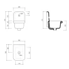 Lavabo de baño de cerámica blanca y coloreada 26 cm estilo vintage - Jordan Viadurini