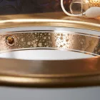 Lavabo de baño empotrado en arcilla refractaria fundida a mano Made in Italy - Erioli Viadurini