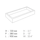 Lavabo de baño rectangular en gres porcelánico Made in Italy - Ludmilla Viadurini