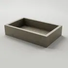 Lavabo de baño rectangular en gres porcelánico Made in Italy - Ludmilla Viadurini