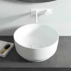 Lavabo redondo de diseño moderno independiente hecho Italia Dalmine Viadurini