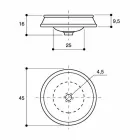Fregadero de baño de diseño semi-empotrado en arcilla fuego hecho en Italia, Manilo Viadurini