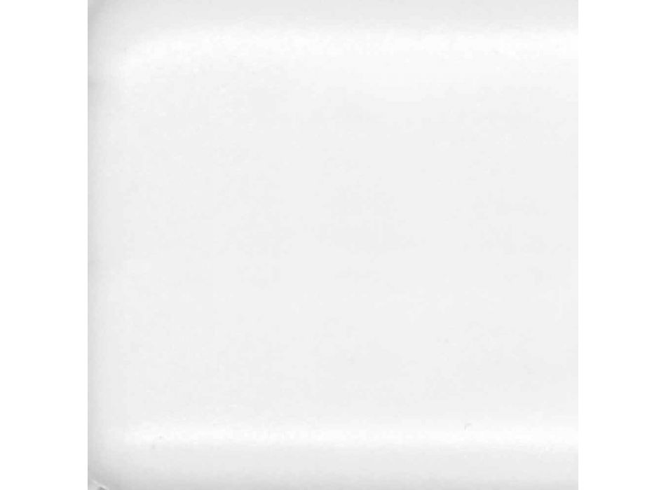 Lavabo y soporte empotrados en cerámica blanca o color Maida Viadurini