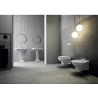 Lavabo de pared o con columna de cerámica L70cm Hecho en Italia Avise Viadurini