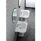 Lavabo de pared o con columna de cerámica L70cm Hecho en Italia Avise Viadurini
