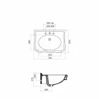 Lavabo de pared o con columna de cerámica L70cm Hecho en Italia Avise Viadurini