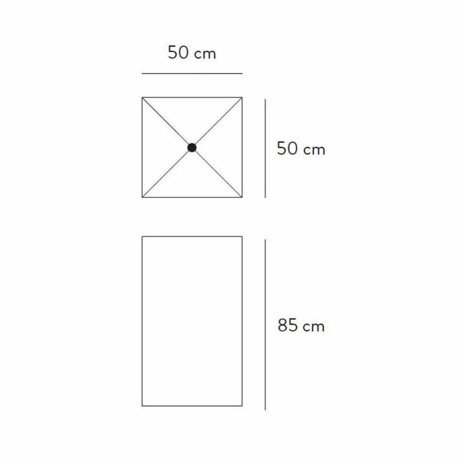 Lavabo de suelo de diseño geométrico en gres porcelánico 4 acabados - Calogero Viadurini