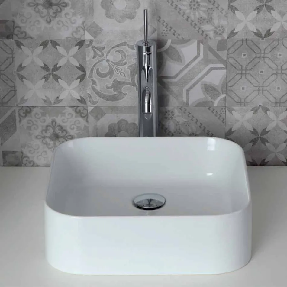 Lavabo de diseño de cerámica Made in Italy Leivi Viadurini