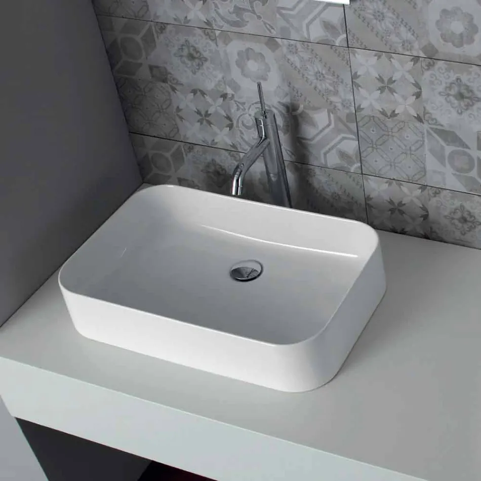 Lavabo de diseño de cerámica Made in Italy Leivi Viadurini
