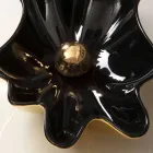 Lavabo de diseño de cerámica negro y dorado fabricado en Italia Rayan Viadurini