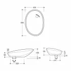 Lavabo sobre encimera de cerámica de diseño realizado en Italia Brillante Viadurini