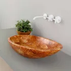 Lavabo sobre encimera de cerámica de diseño realizado en Italia Brillante Viadurini