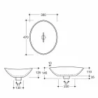 Lavabo sobre encimera de cebra en cerámica negro hecho en Italia Animals Viadurini