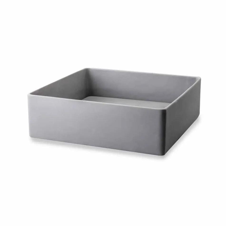 Lavabo sobre encimera de diseño con placa de resina - Duca Viadurini