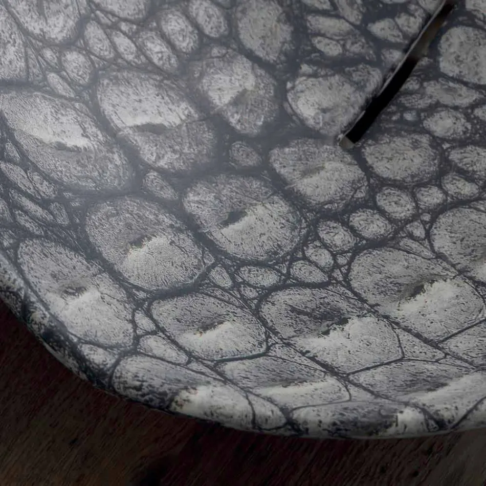 Lavabo sobre encimera de diseño cerámico hecho en Italia Animales. Viadurini