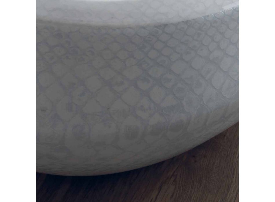 Lavabo sobre encimera de diseño en cerámica de pitón fabricado en Italia Elisa Viadurini