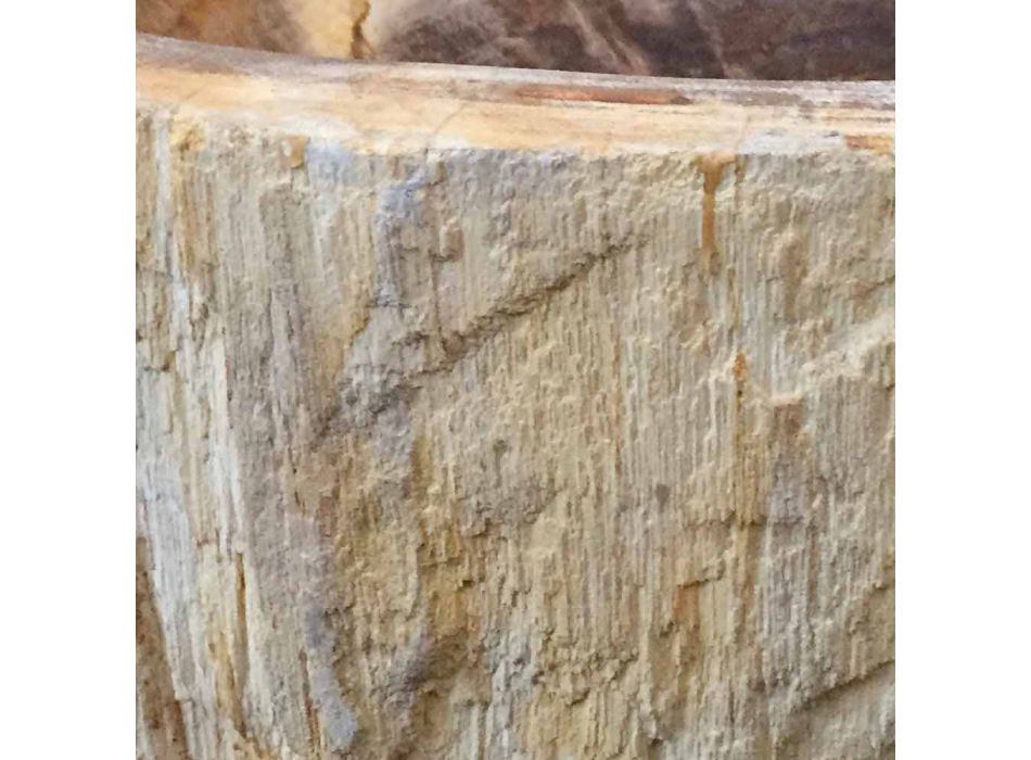 Fregadero de diseño hecho a mano en Star Big fósil wood Viadurini