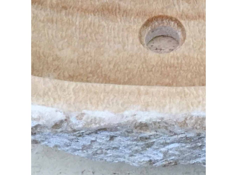 Lavabo sobre encimera de diseño para baño Laia en piedra natural Viadurini