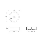Lavabo de cerámica sobre encimera de 42 cm de diámetro fabricado en Italia - Niña Viadurini