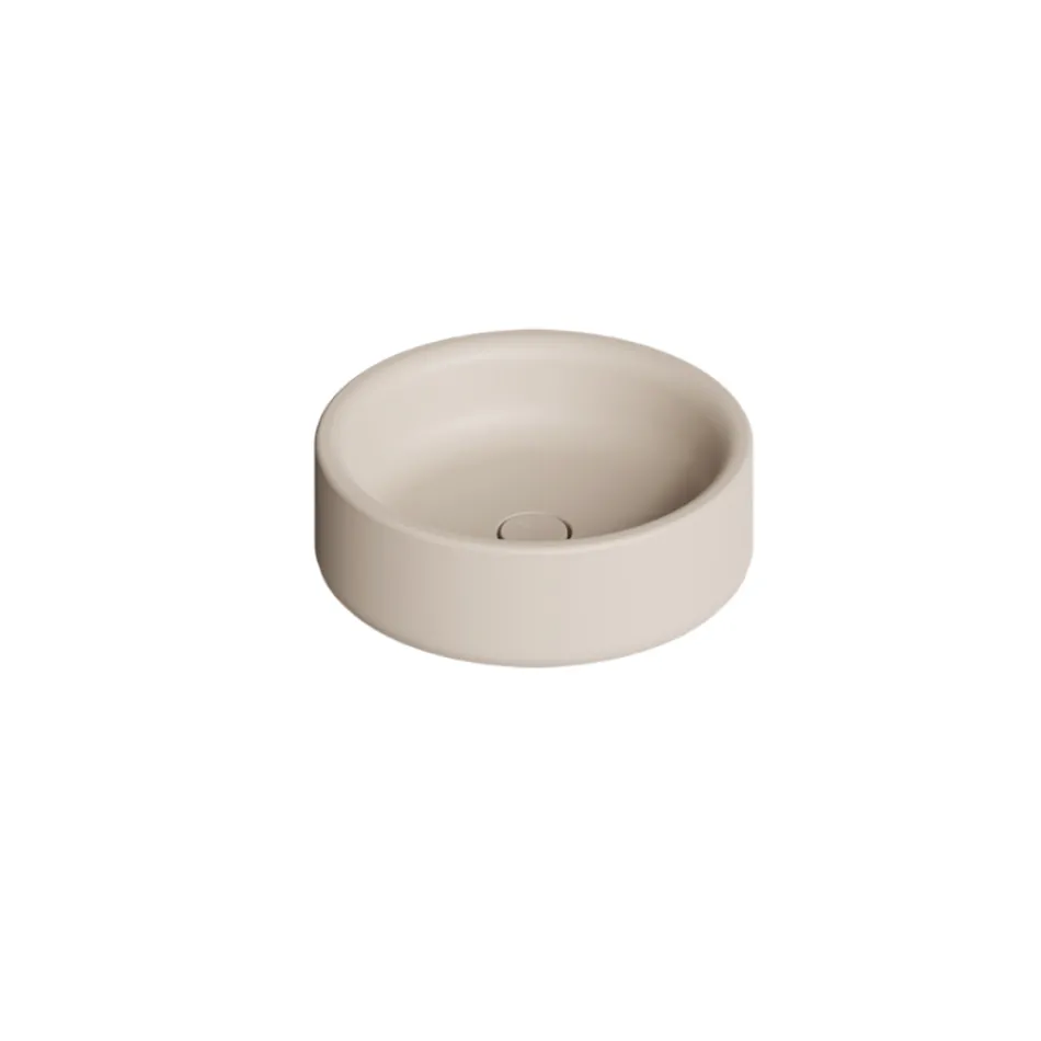 Lavabo de cerámica sobre encimera de 42 cm de diámetro fabricado en Italia - Niña Viadurini