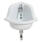 Lavabo de esquina independiente de cerámica de color moderno 42 cm - Angelino Viadurini