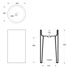 Lavabo de encimera de cerámica de pie fabricado en Italia - Ragazza Viadurini
