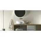 Lavabo de pie independiente en superficie sólida fabricado en Italia, Dongo Viadurini