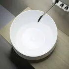Lavabo de pie independiente en superficie sólida fabricado en Italia, Dongo Viadurini