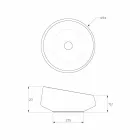 Lavabo de pie independiente en superficie sólida fabricado en Italia, Dongo Viadurini