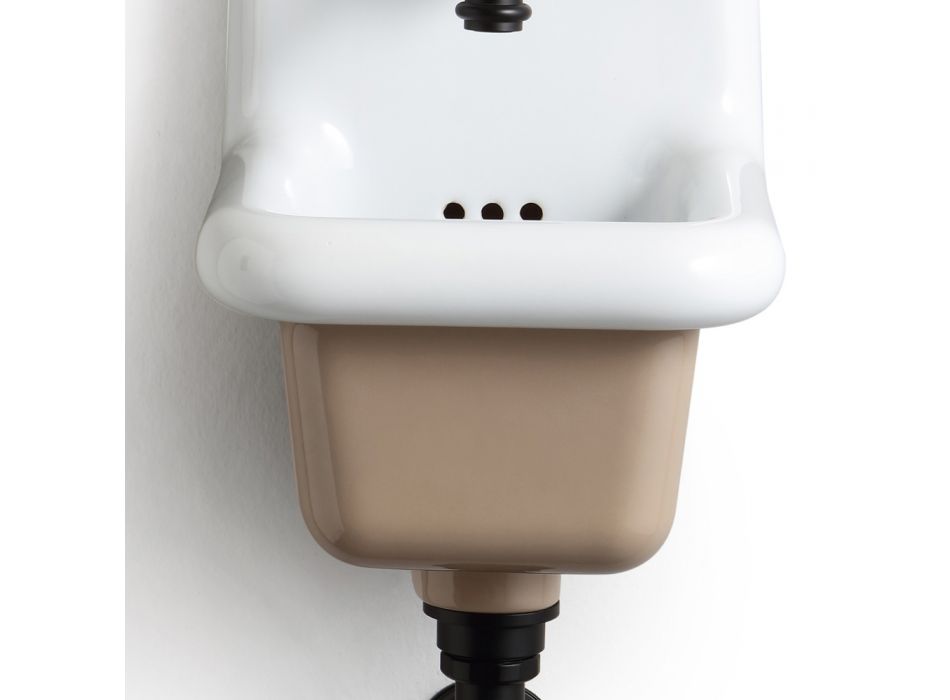 Lavabo de baño independiente en cerámica blanca y coloreada 26 cm - Jordan Viadurini
