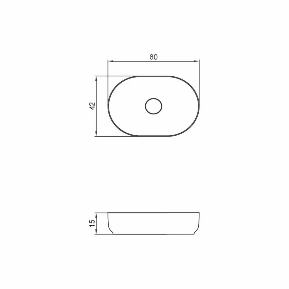 Lavabo de diseño de baño independiente hecho en Italia Dalmine Medium Viadurini