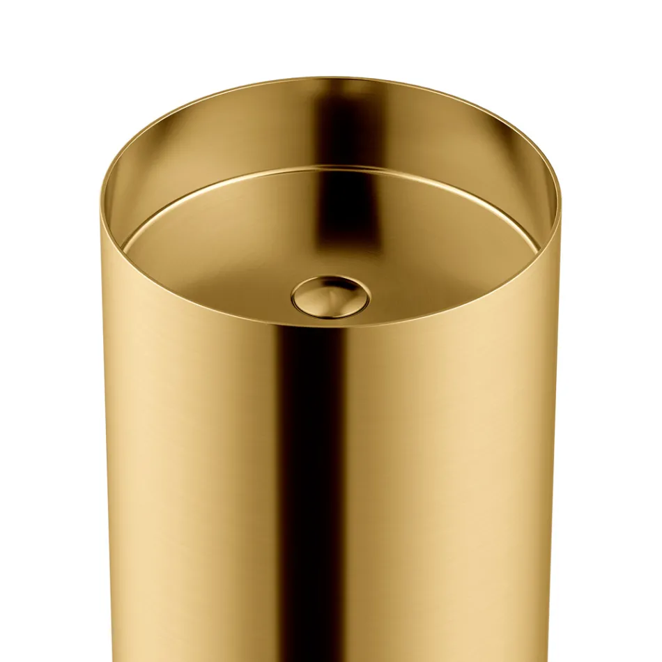 Lavabo independiente de diseño en acero inoxidable en diferentes acabados - Jasmine Viadurini