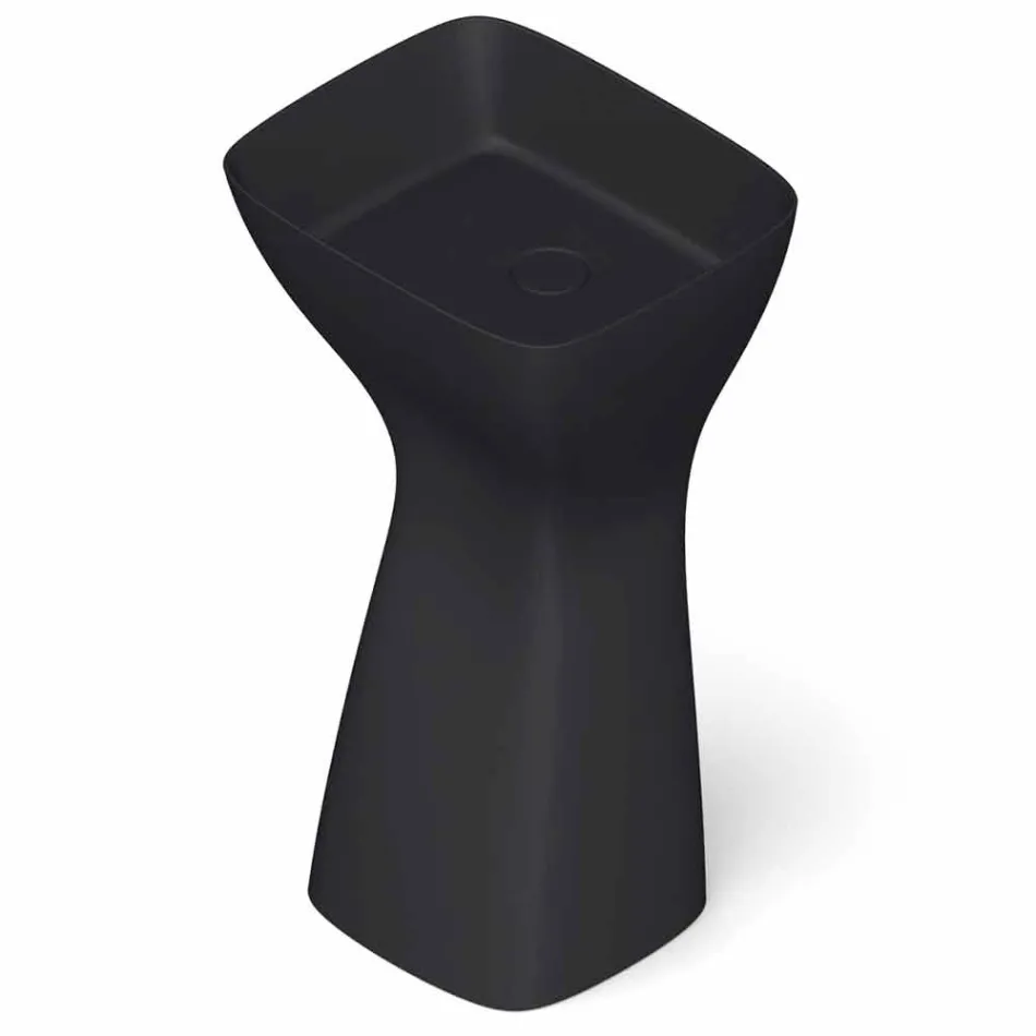 Lavabo de cerámica moderno independiente hecho en Italia, Firmino Viadurini