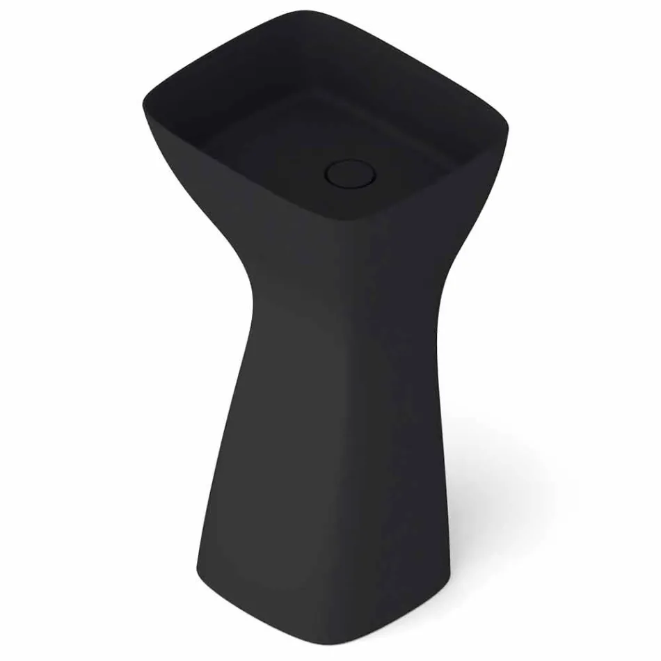 Lavabo de cerámica moderno independiente hecho en Italia, Firmino Viadurini