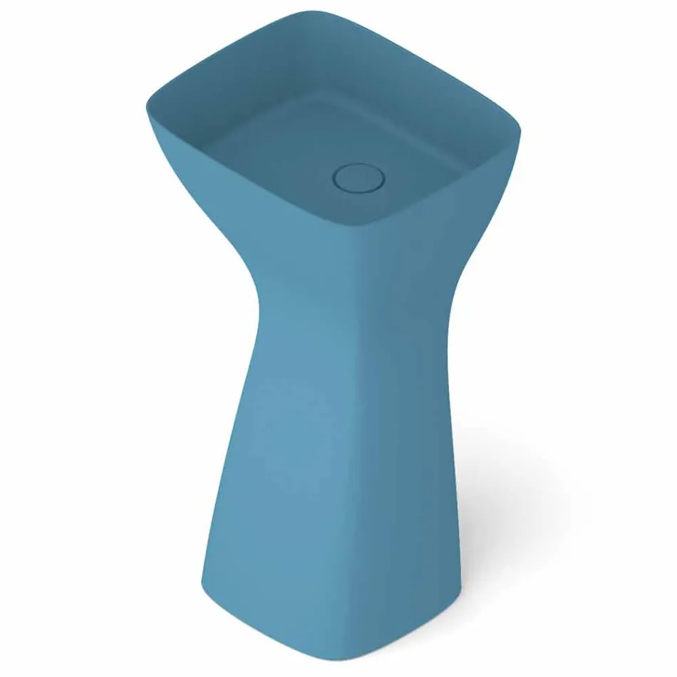 Lavabo de cerámica moderno independiente hecho en Italia, Firmino Viadurini