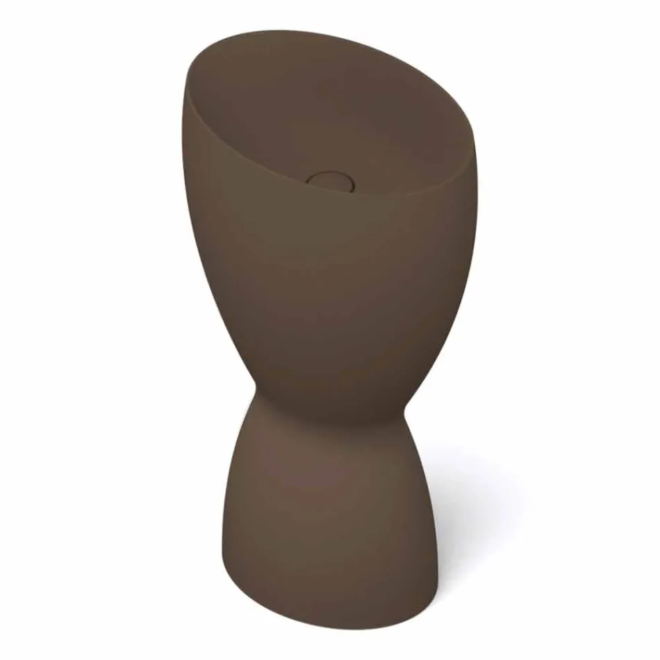 Lavabo de cerámica moderno hecho en Italia, Basile Viadurini