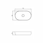 Fregadero de baño de diseño oval independiente hecho en Italia Dalmine Big Viadurini