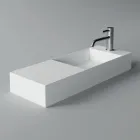 Lavabo de cerámica de diseño moderno Made in Italy blanco o coloreado - Act Viadurini