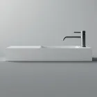 Lavabo de cerámica de diseño moderno Made in Italy blanco o coloreado - Act Viadurini