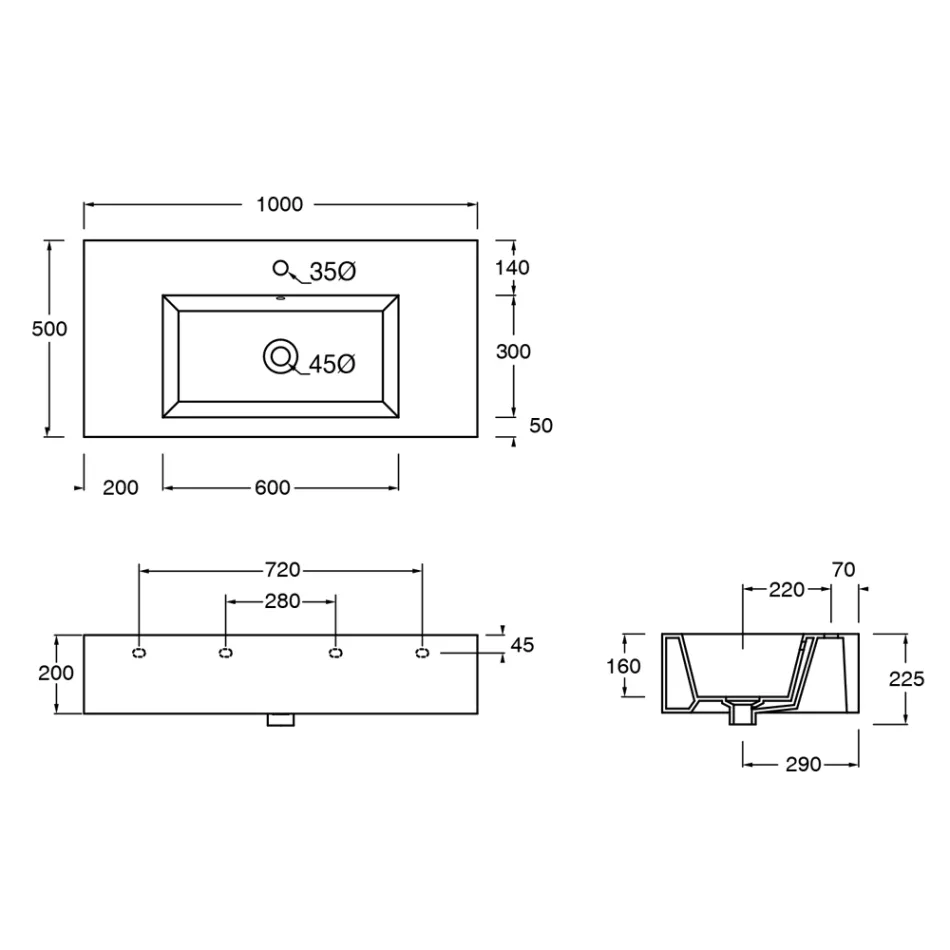 Lavabo suspendido o sobre encimera de cerámica coloreada Made in Italy - Quadro Viadurini