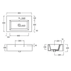 Lavabo suspendido o sobre encimera de cerámica coloreada Made in Italy - Quadro Viadurini