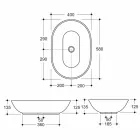 Encimera de lavabo de cerámica de diseño moderno hecha en Italia Viadurini